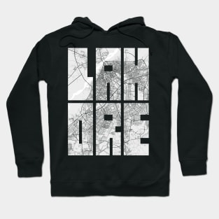 Lahore, Pakistan City Map Typography - Light Hoodie